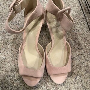 NEW Pelle Moda Berlin Women’s Pink Leather Open Toe Ankle Strap Heels Size7M